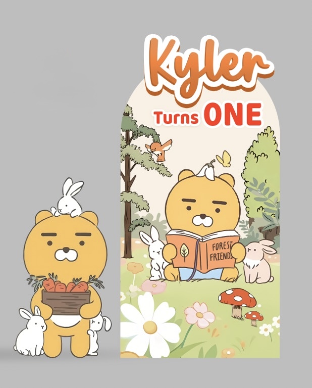 Kakao Friends Ryan Backdrop & Standee Set