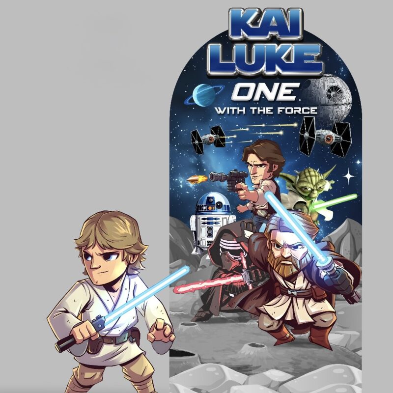 Luke Skywalker Star Wars Backdrop & Standee Set