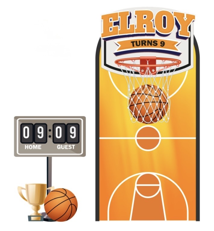 Basketball Backdrop & Standee Set