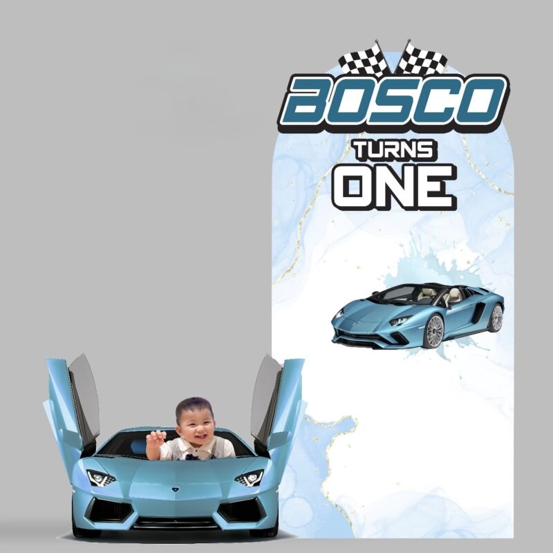 Super Car Backdrop & Standee Set
