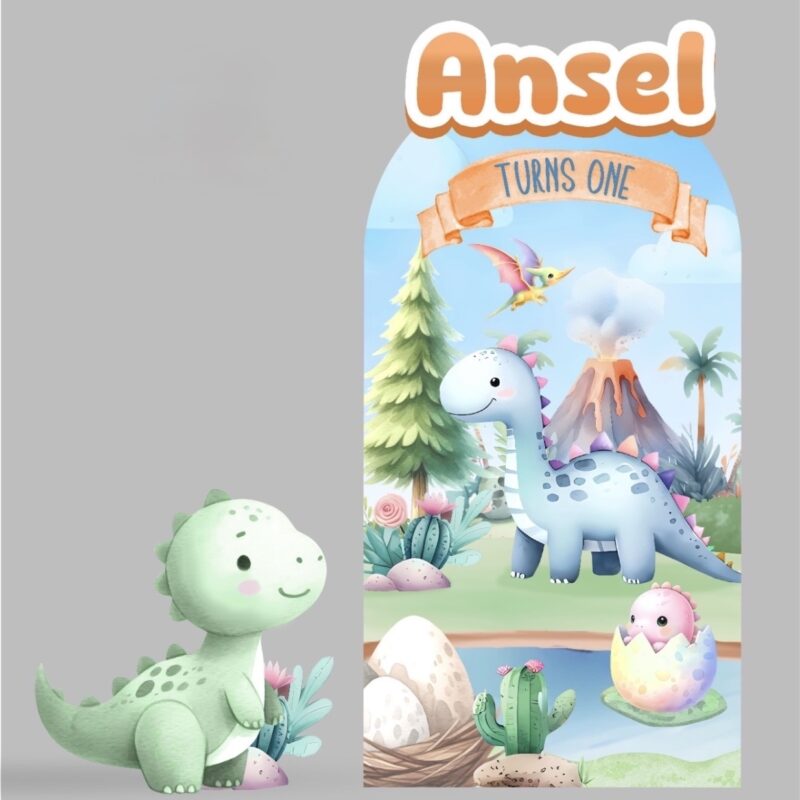 Cute Dinosaurs Backdrop & Standee Set