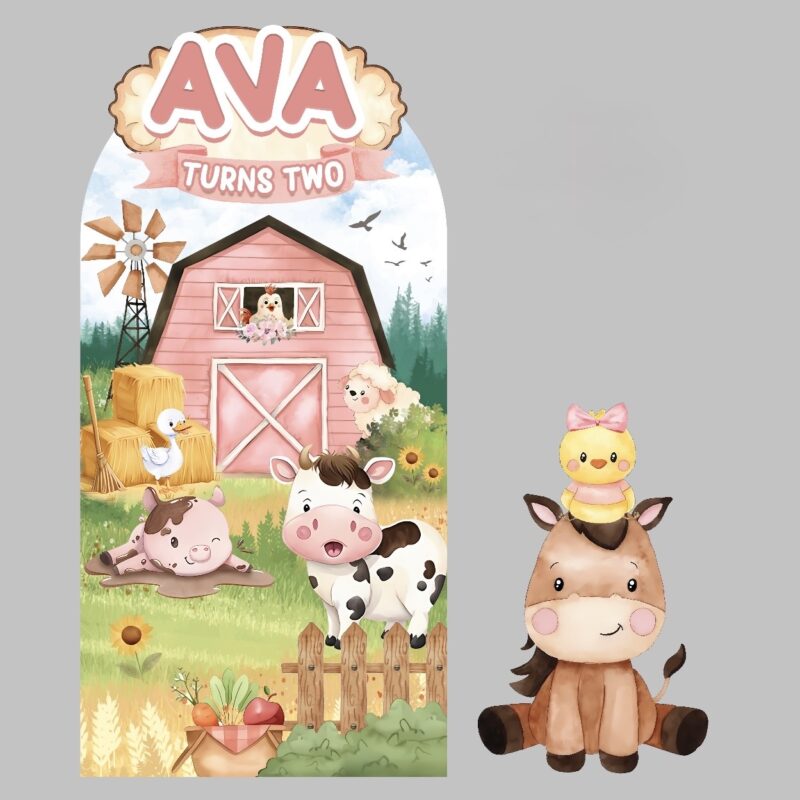 Farm Animals Backdrop & Standee Set