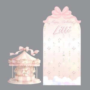Ribbon Carousel Backdrop & Standee Set