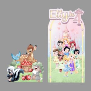Cartoon Princess Backdrop & Standee Set