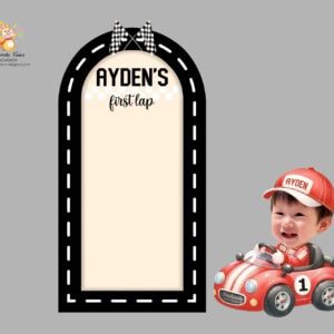 First Lap Backdrop & Standee Set