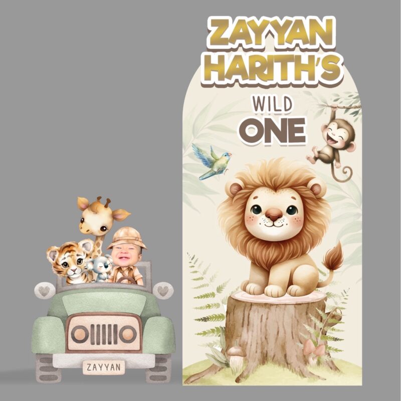 Lion Safari Backdrop & Standee Set