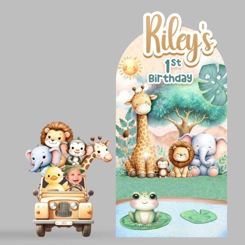 Animals Backdrop & Standee Set