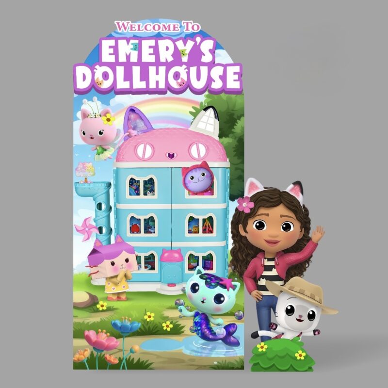 Gabby's Dollhouse Backdrop & Standee Set