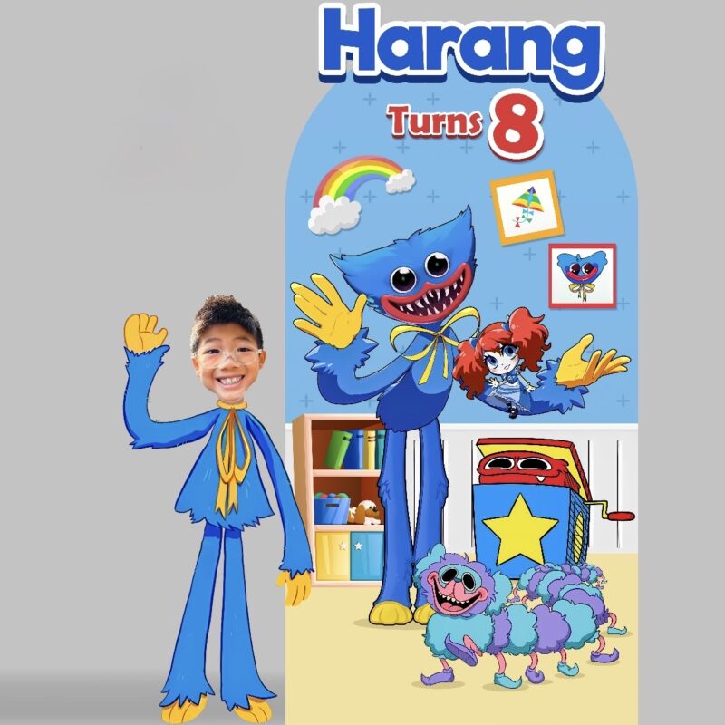 Huggy Wuggy Poppy Playtime Backdrop & Standee Set