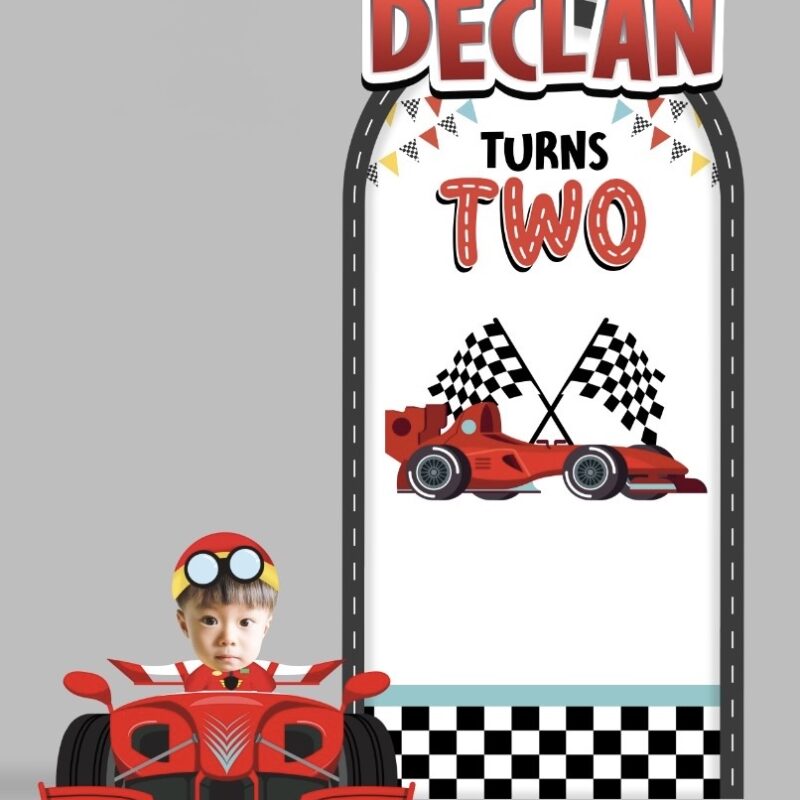 Racing Car Backdrop & Standee Set