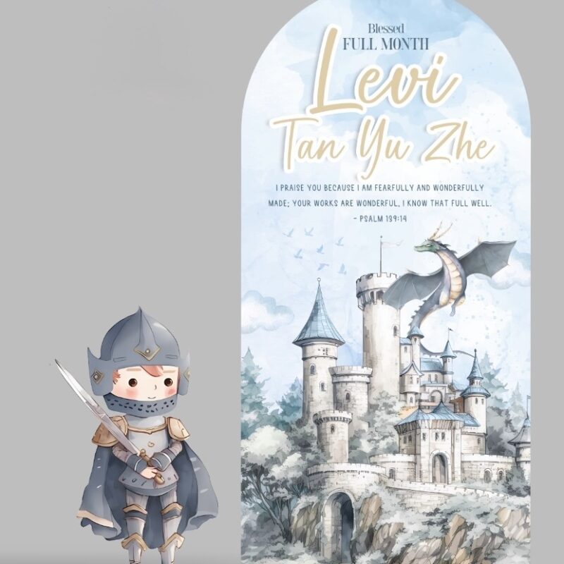 Dragon and Knight Backdrop & Standee Set