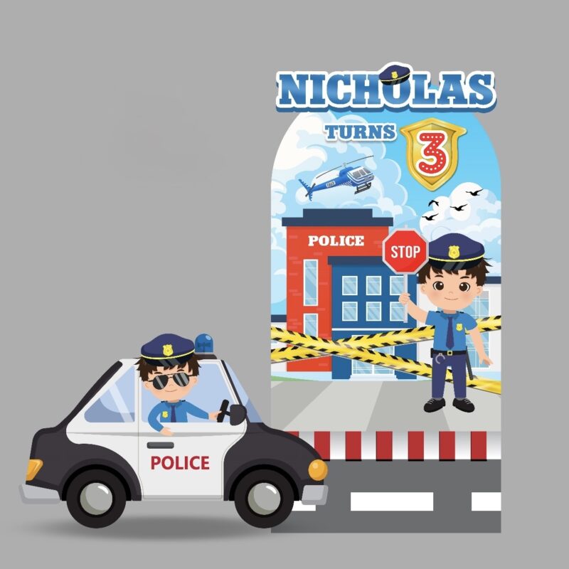 Police Backdrop & Standee Set